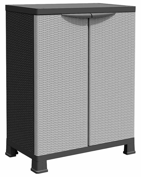 Plastová skříňka 68 x 39 x 92 cm ratanový design 337898