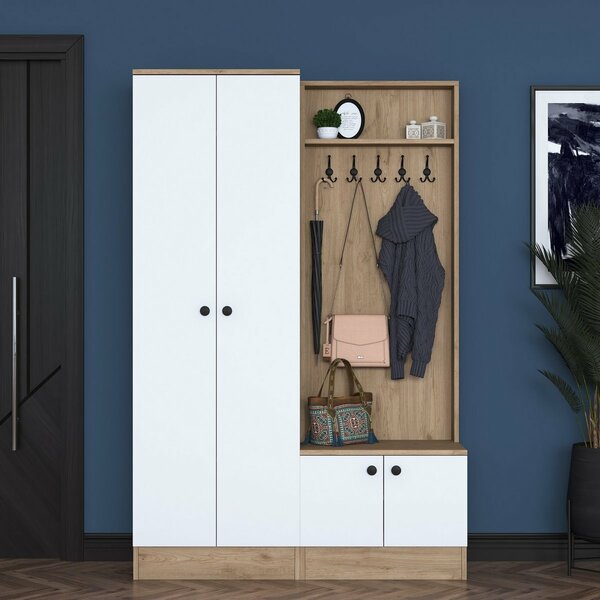 Předsíňová sestava Pone White and Walnut II
