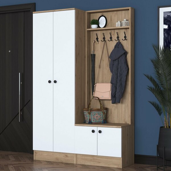 Předsíňová sestava Pone White and Walnut II