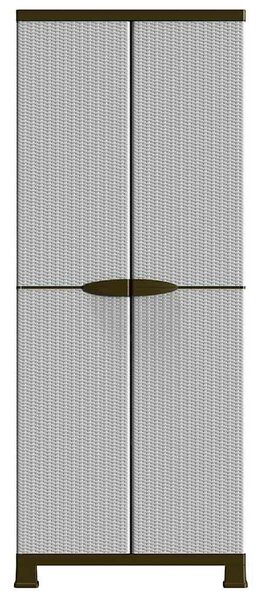 Plastová skříňka 68 x 39 x 171,5 cm ratanový design 337899