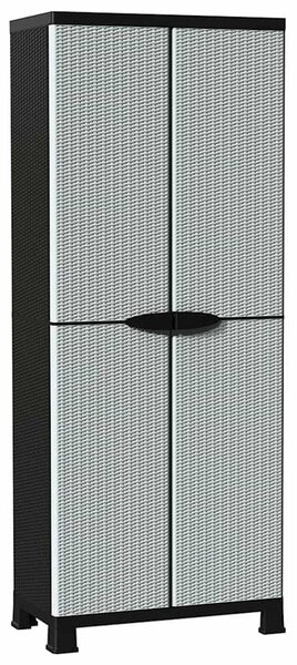 Plastová skříňka 68 x 39 x 171,5 cm ratanový design 337899
