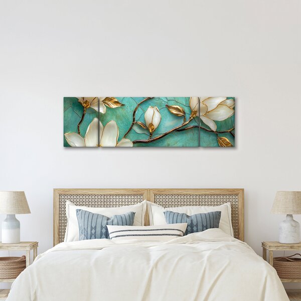 Obraz - 3D magnólie (170x50 cm)