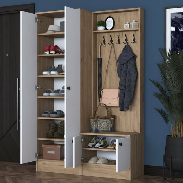 Předsíňová sestava Pone White and Walnut II