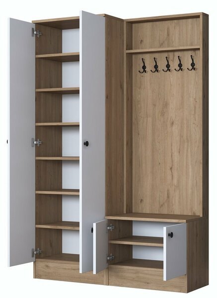 Předsíňová sestava Pone White and Walnut II