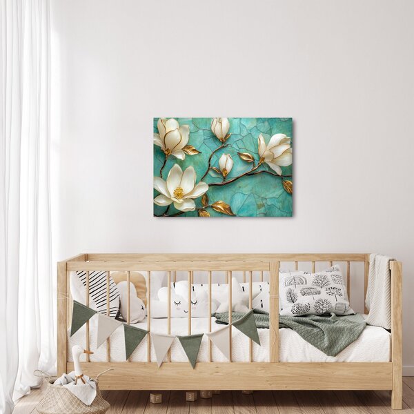 Obraz - 3D magnólie (70x50 cm)