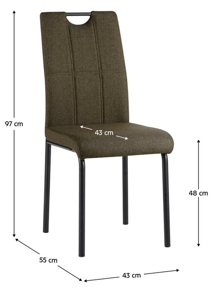 Kondela Jídelní židle Jonka - hnědá/černá