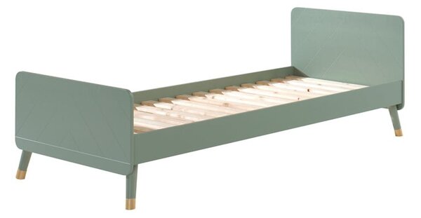 Olivově zelená dětská postel z borovicového dřeva Vipack Billy, 90 x 200 cm