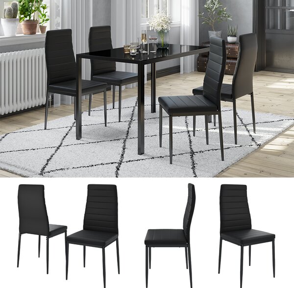Židle do jídelny Vicco Grand Černá 42.5 x 48 cm Sada 4 kusů, Model 40742