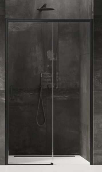 New Trendy Prime sprchové dveře 150 cm posuvné černá polomatný/průhledné sklo D-0327A