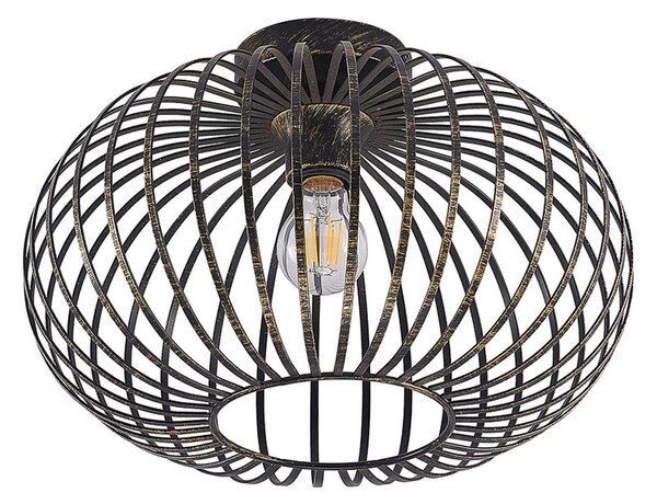 Stropní Lampa Lindby, Rosalea, stmívatelné, Černá, Obývací pokoj, Kov, Moderní