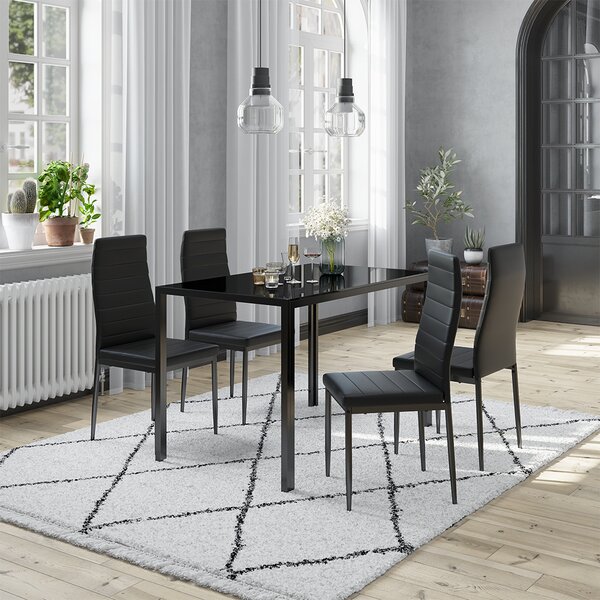 Židle do jídelny Vicco Grand Černá 42.5 x 48 cm Sada 4 kusů, Model 40742