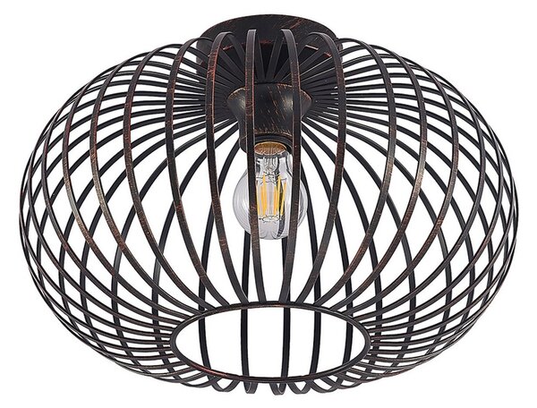 Stropní Lampa Lindby, Rosalea, stmívatelné, Černá, Obývací pokoj, Kov, Moderní