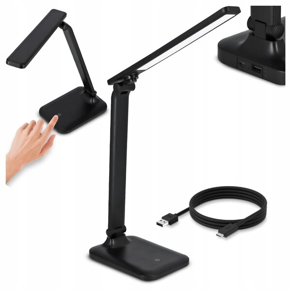 Smart LED LED stolní dotyková stmívatelná pracovní lampička 5W 200Lm USB-C černá barva