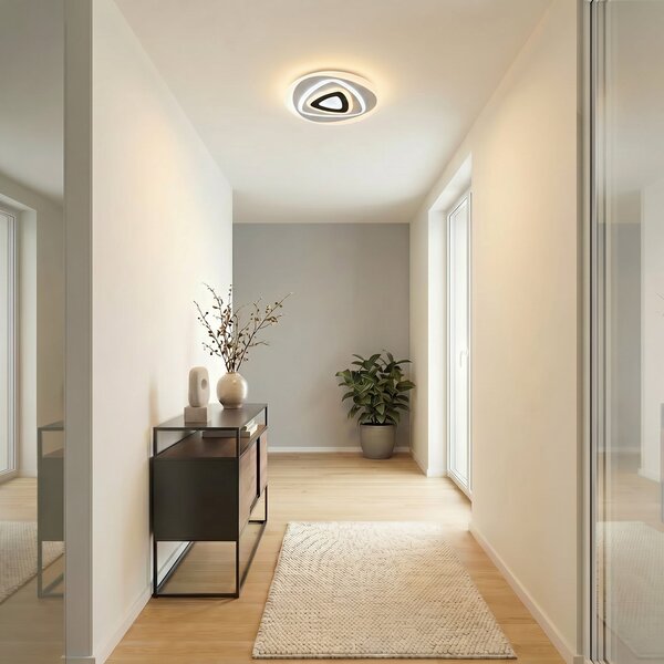 Stropní Lampa Lindby, Rebeka, stmívatelné, Bílá, Jídelna, Plast, Moderní