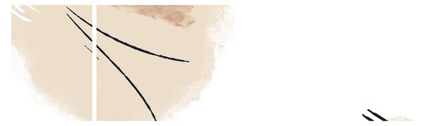 Obraz - Bílá abstrakce (170x50 cm)