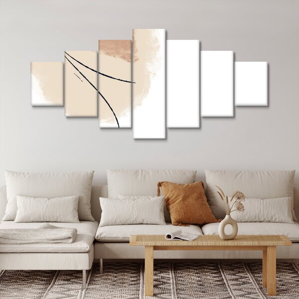 Obraz - Bílá abstrakce (210x100 cm)