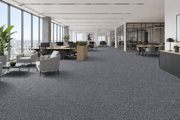Condor Carpets, Metrážový koberec Extreme 77, zátěžový, na míru, šíře 4m,5m, šedá, ab (mřížka), chodba / předsíň