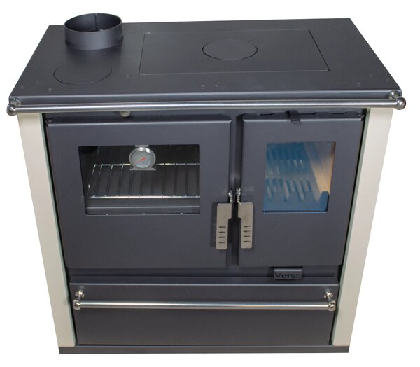 Verso CS Plus Ivory 7,7 kW | Krbová kamna EEK A+ s troubou a varnou deskou vlevo