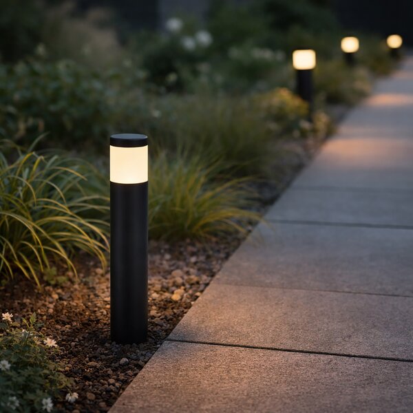 Moderní venkovní patní svítidlo 12V černé vč. LED IP65 - Voltaire Palo