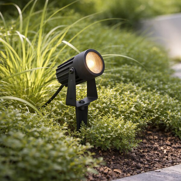 Moderní 12V bodové svítidlo černé vč. LED IP67 - Voltaire Pico