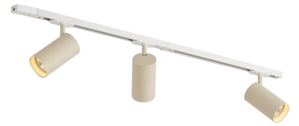 Moderní kolejnicový systém se 3 bodovými světly bílý s béžovou 1-fázový GU10 70mm - Iconic Jeana Luxe