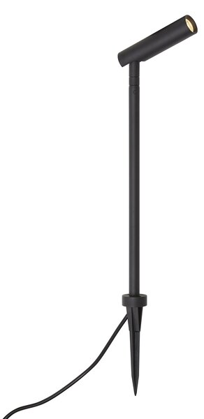 Moderní zahradní reflektor 12V černý 10 cm vč. LED IP65 - Voltaire Lino