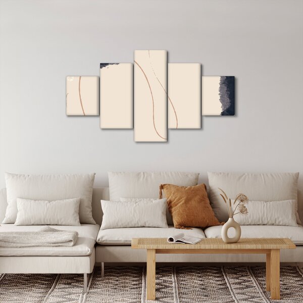Obraz - Béžová abstrakce (125x70 cm)