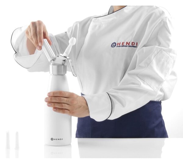 Černá hliníková šlehačková láhev Hendi Kitchen Line, 500 ml