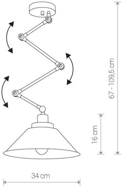 Nowodvorski Lighting Pantograph nástěnné svítidlo 1x60 W černá 9126