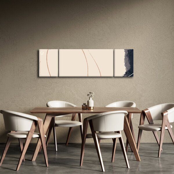 Obraz - Béžová abstrakce (170x50 cm)