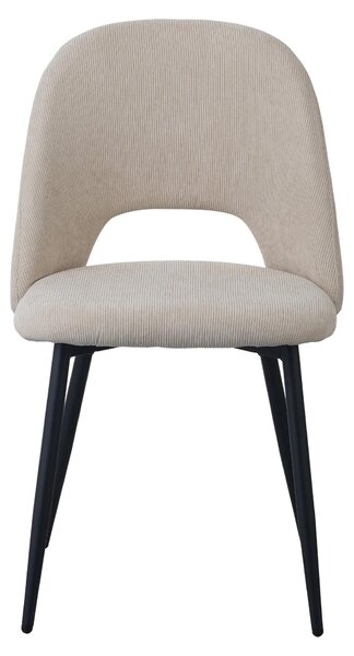 Jídelní židle Albatros s manšestrovým potahem, sada 2 židlí SILVI, béžová - stylový vintage design, manšestrový potah, čalouněná židle testovaná SGS - moderní židle do kuchyně, jídelny nebo jídelního stolu
