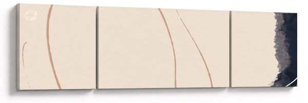 Obraz - Béžová abstrakce (170x50 cm)