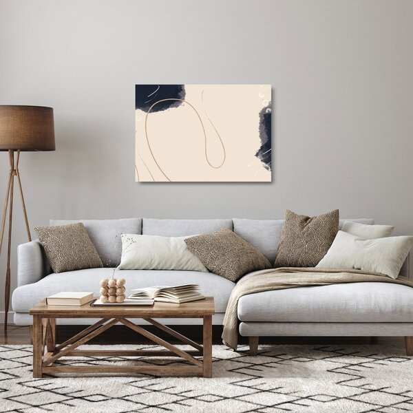 Skleněný obraz - Béžová abstrakce (70x50 cm)