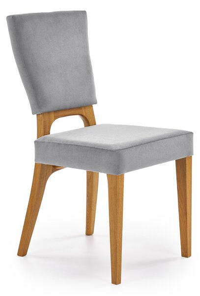 Jídelní židle WENANTY šedá / dub medový