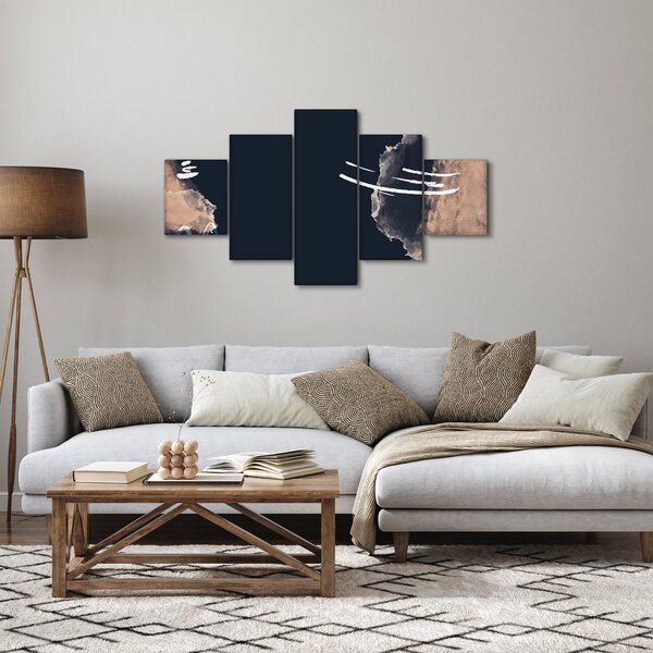 Obraz - Tmavě modrá abstrakce (125x70 cm)
