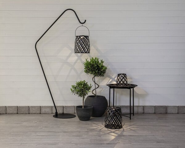 Černá LED lucerna Star Trading Calabria, výška 28 cm