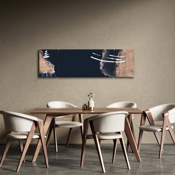 Obraz - Tmavě modrá abstrakce (170x50 cm)