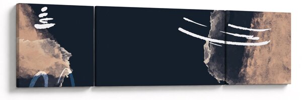 Obraz - Tmavě modrá abstrakce (170x50 cm)