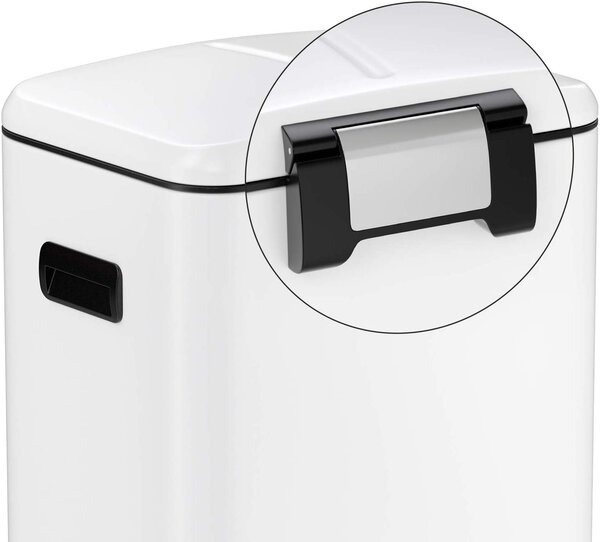 SONGMICS Odpadkový koš 2x20 L KAILO bílý