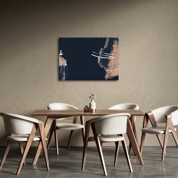 Obraz - Tmavě modrá abstrakce (70x50 cm)