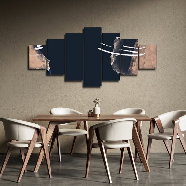 Obraz - Tmavě modrá abstrakce (210x100 cm)