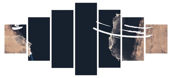 Obraz - Tmavě modrá abstrakce (210x100 cm)