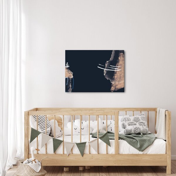 Obraz - Tmavě modrá abstrakce (70x50 cm)