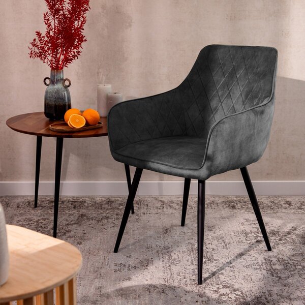 Židle do obývacího pokoje kancelářská židle čalouněná židle křeslo relaxační křeslo TV židle židle SATORI cihlová 58x62x79cm HOMLA