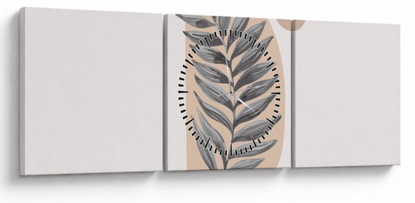 Obraz - Ilustrovaný list N⁰1 (s hodinami) (90x30 cm)