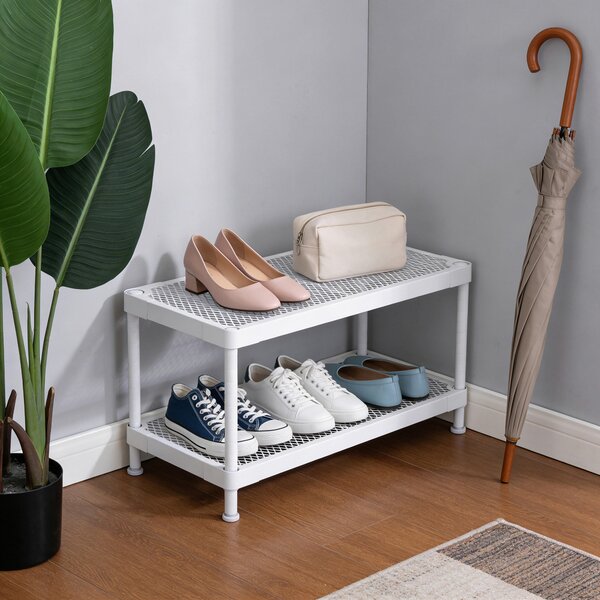 REGÁL NA BOTY, bílá, 75/40/32 cm MID.YOU - Online Only šatny & botníky, Online Only