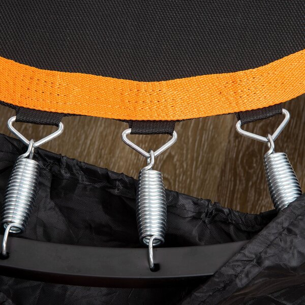 HOMCOM 102 cm Fitness Trampolína, Skládací Mini Trampolína s Ovládacím Madlem s Čtyřmi Nastavitelnými Výškami, Fitness Rebounder pro Dospělé, do 100 k