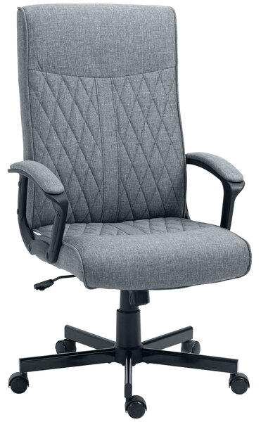 Kancelářská židle Vinsetto s funkcí náklonu, ergonomická kancelářská židle, výškově nastavitelná počítačová židle, otočná pracovní židle pro kancelář