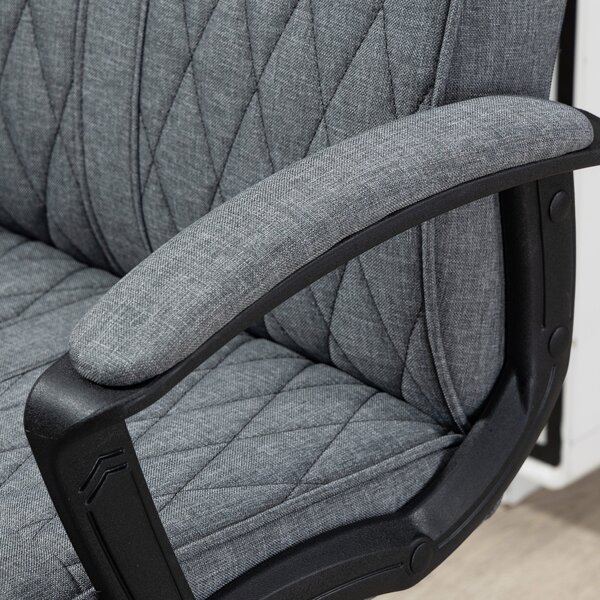 Kancelářská židle Vinsetto s funkcí náklonu, ergonomická kancelářská židle, výškově nastavitelná počítačová židle, otočná pracovní židle pro kancelář