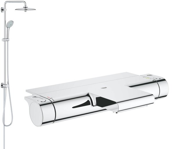 Set sprchová sada Grohe Euphoria 27421002, vanová baterie se sprchou Grohe Grohtherm 2000 34464001